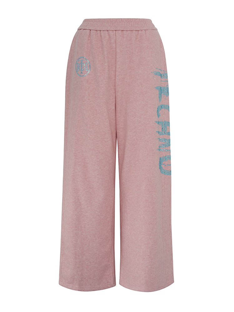 TCH Graphic Rhinestone 3 Piece Outfits Sweatsuit