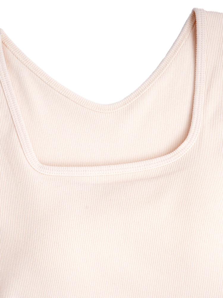 TCH Square Neck Rhinestone Letter Tank Top