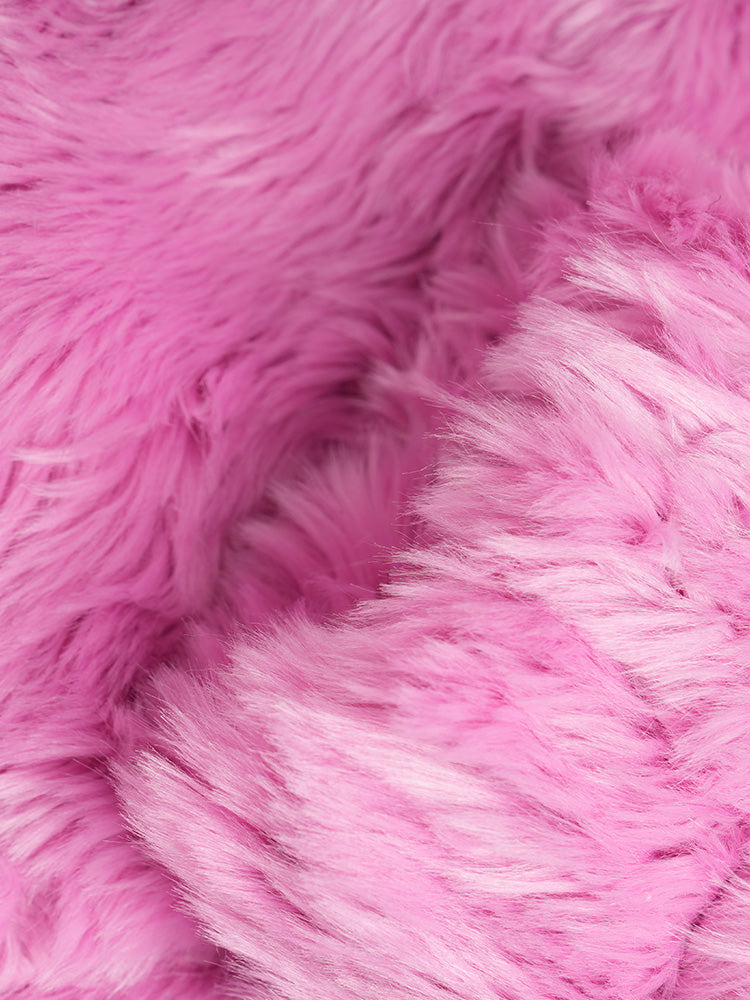 TCH Wings Rhinestone Faux Fleece Hoodie Coat