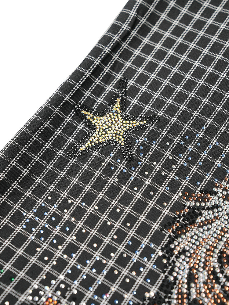 TCH Plaid Rhinestone Teddy Bear Ruffle Dress