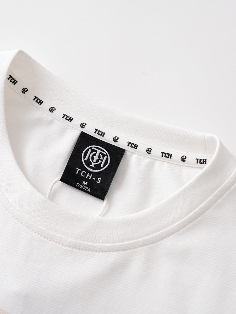 TCH Rabbit Print Solid Cotton T-shirt