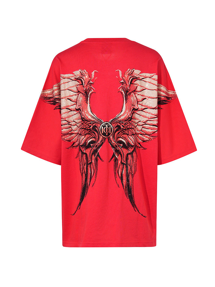 TCH Dragon Rhinestone Bling Trendy T-shirt /Oversized Hoodie