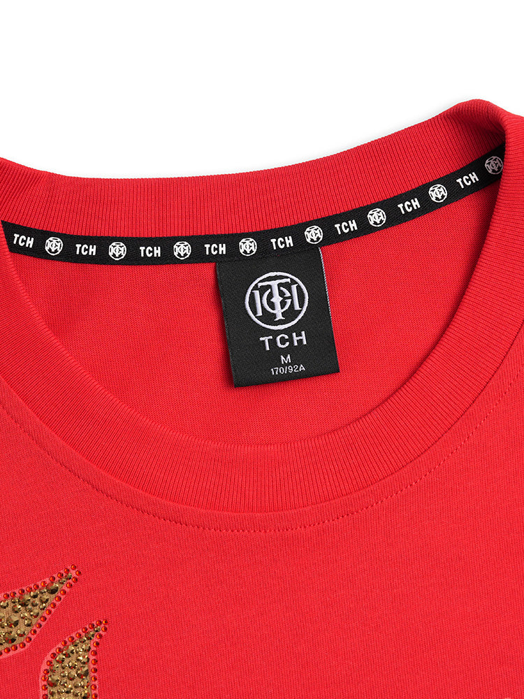 TCH Dragon Rhinestone Bling Trendy T-shirt /Oversized Hoodie