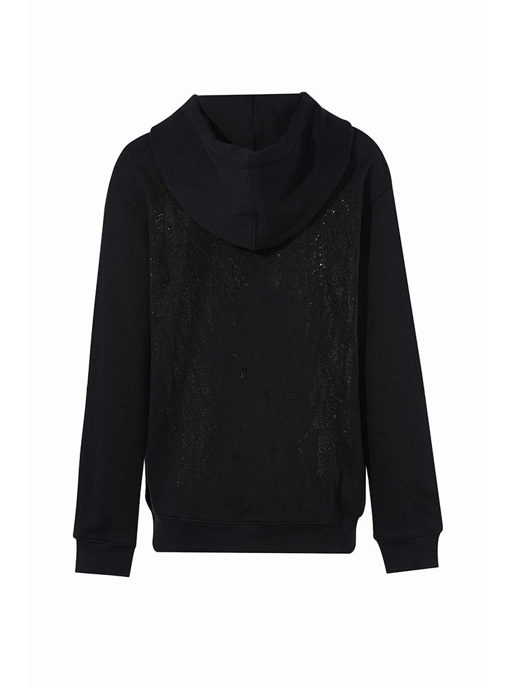 TCH Graphic Tiger Rhinestone Wings Hoodie