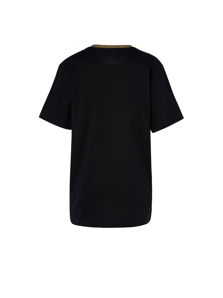 TCH Graphic Rhinestone Fahion Ribbed Tee
