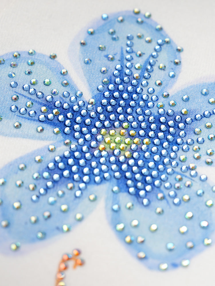 TCH Labubu Rhinestone Colorful Tee with White
