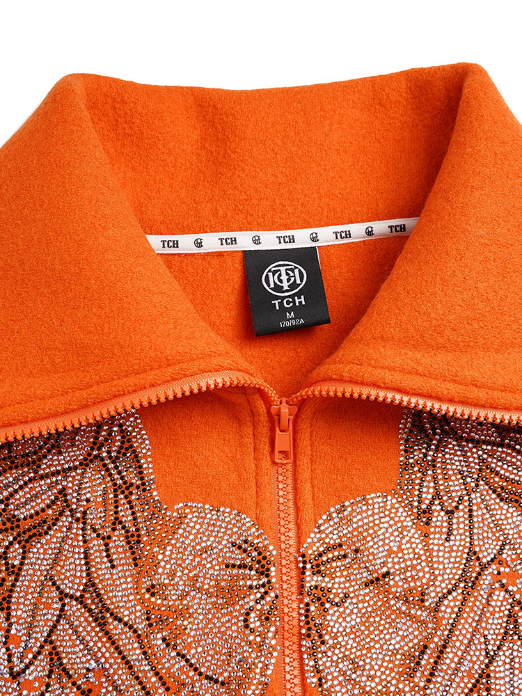 TCH Oversized Rhinestone Wings Graphic Sweatshirt Dress