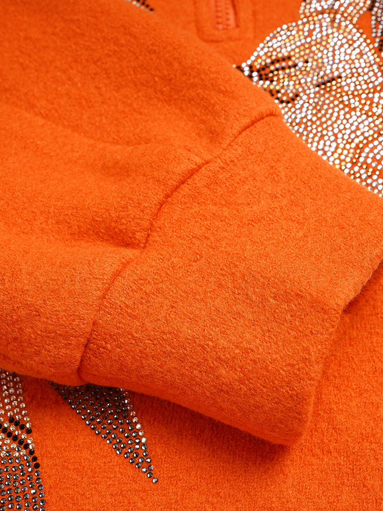 TCH Oversized Rhinestone Wings Graphic Sweatshirt Dress