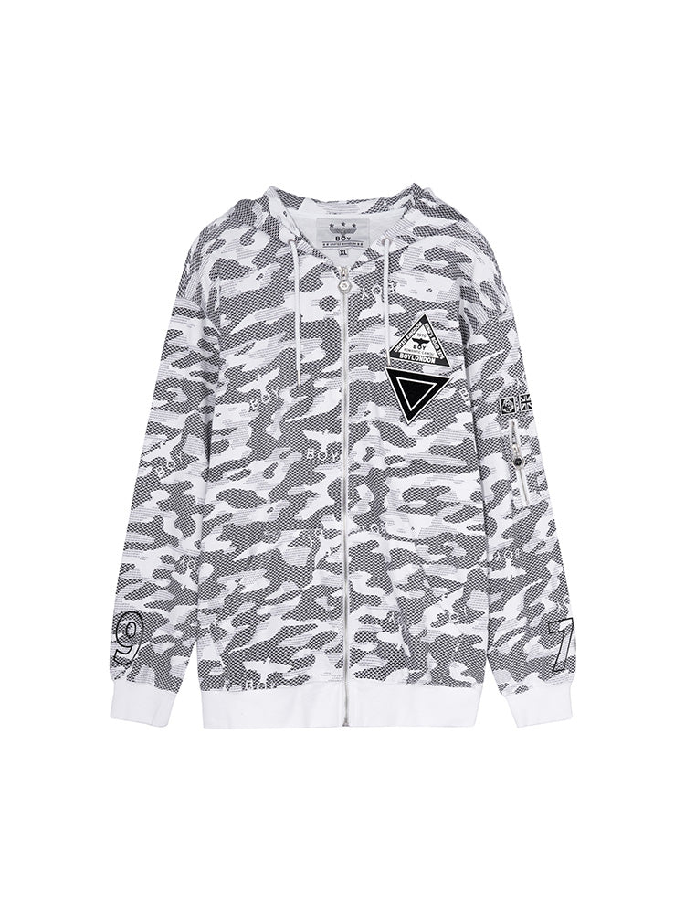 TCH Oversized Urban Camo Zip Hoodie