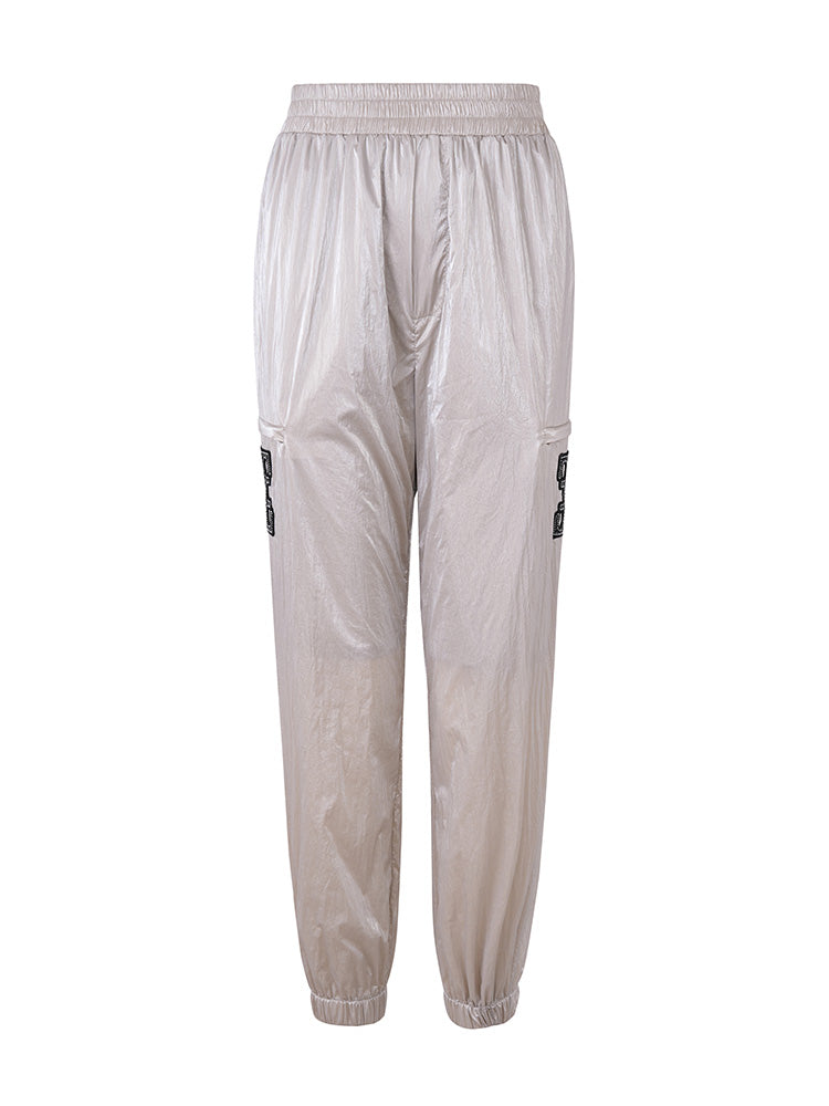 TCH Graphics Print Rhinestone Nylon Track Jogger