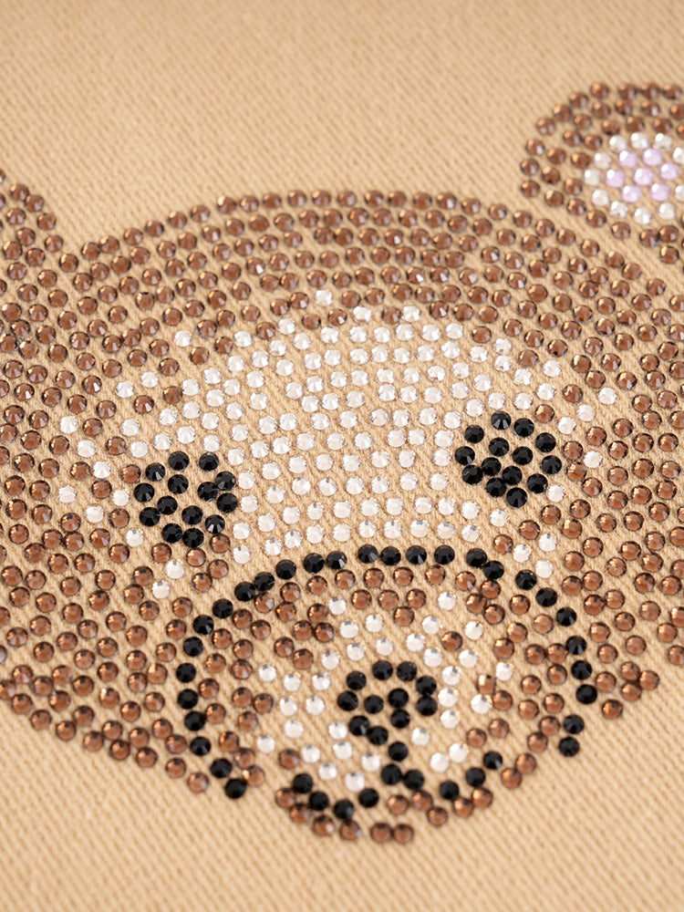 TCH Retro Rhinestone Bear Button Down Shirt
