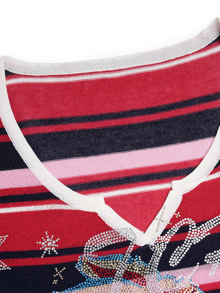 TCH Bunny Rhinestone Striple Blouse