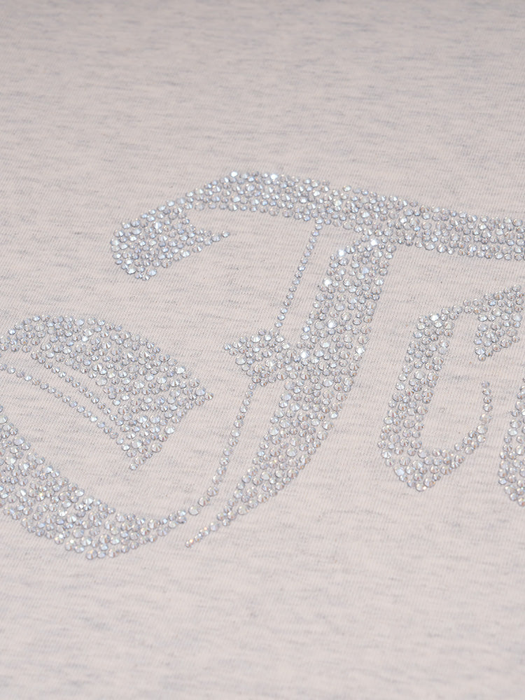 TCH Presale Rhinestone Contrast Lace T Shirt Dress