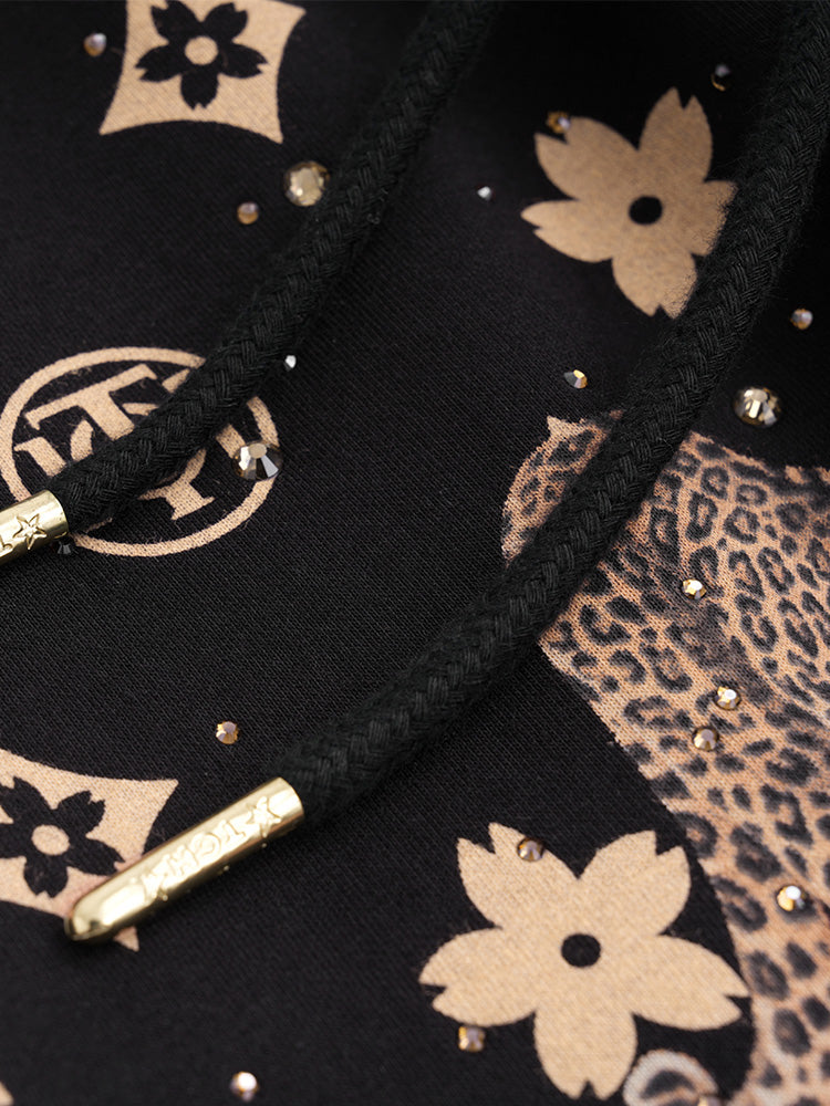 TCH Rhinestone Allover Print Jogging Trousers
