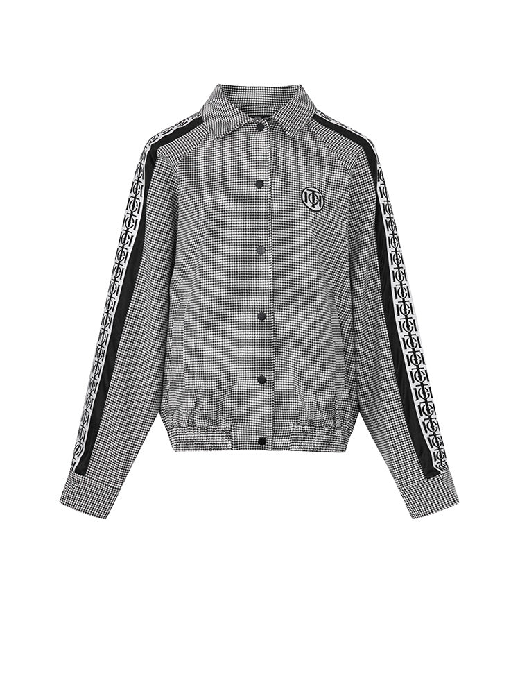 TCH Plaid Rhinestone Wings Sleeve Jacket