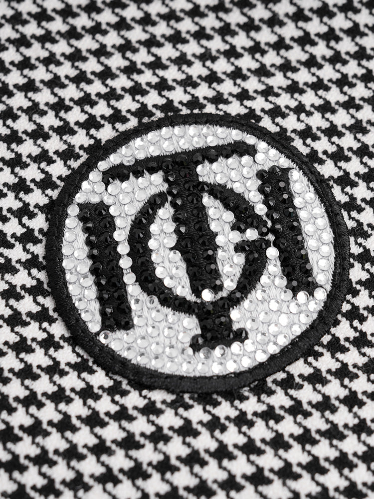 TCH Plaid Rhinestone Wings Sleeve Jacket