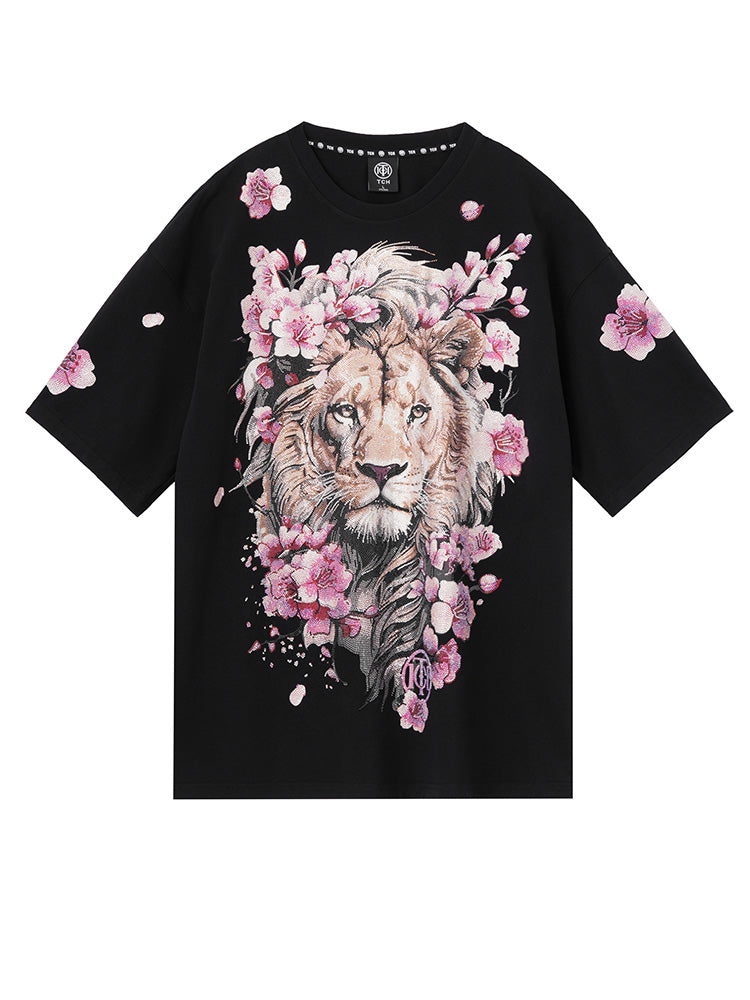 TCH Pre-Sale Lion Rhinestone Flower Jersey T-Shirt