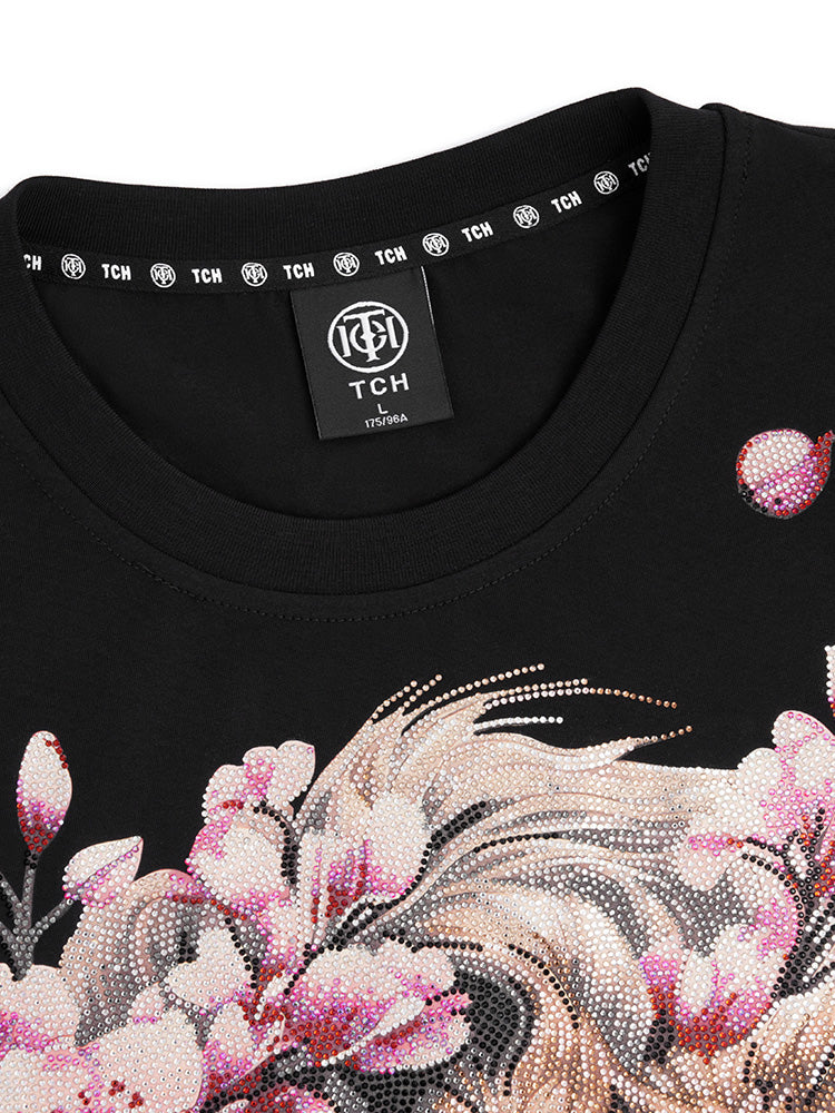 TCH Pre-Sale Lion Rhinestone Flower Jersey T-Shirt