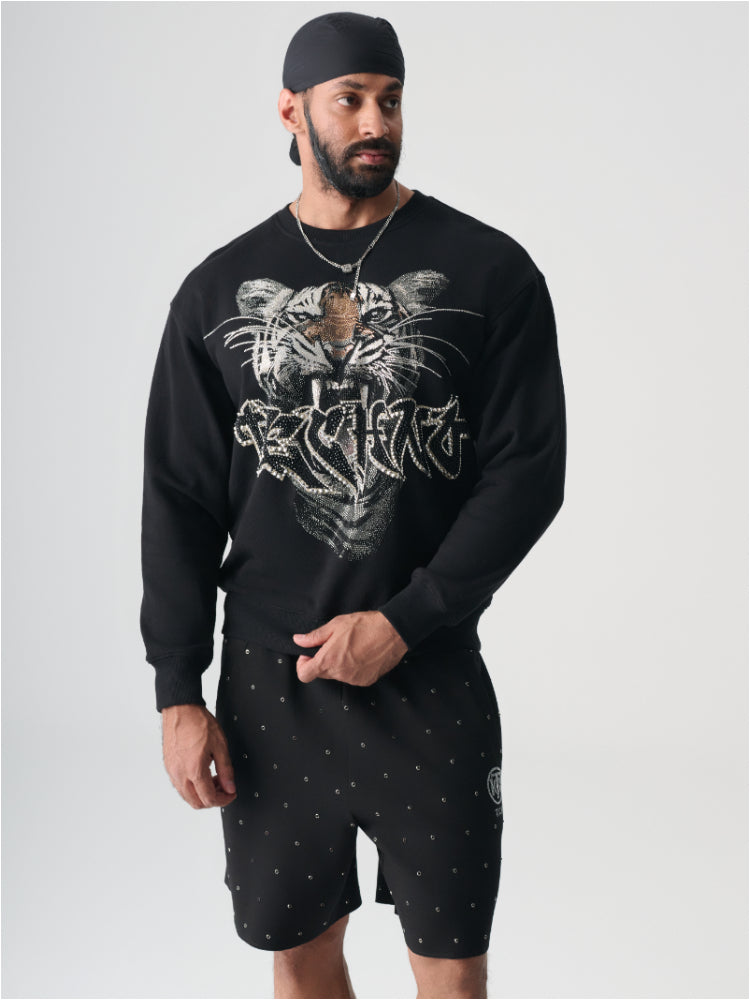 TCH Men's Tiger Printed Long Sleeve Sweatshirt