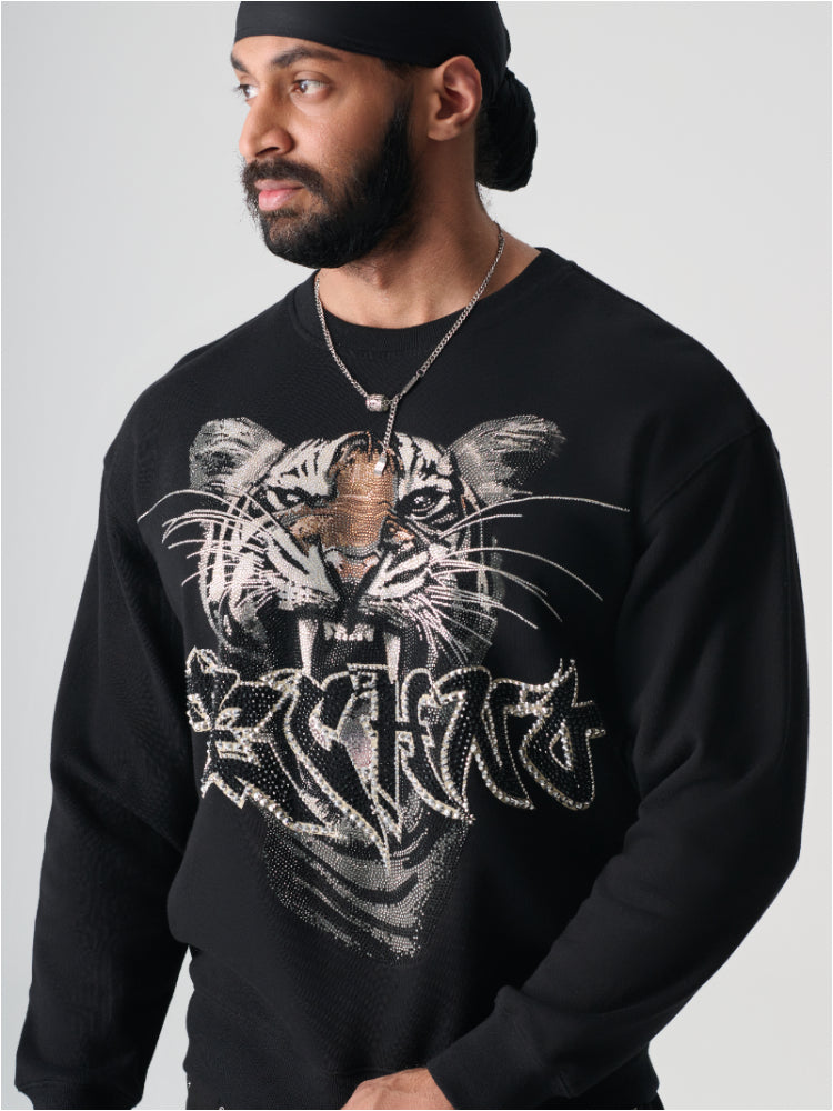 TCH Men's Tiger Printed Long Sleeve Sweatshirt