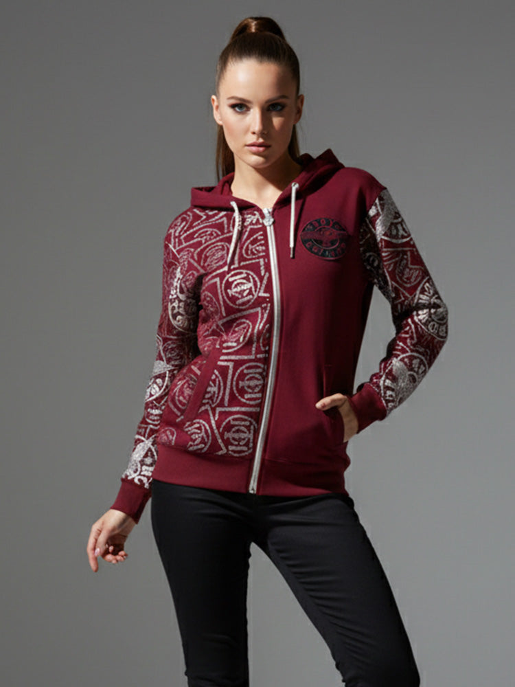 TCH Unisex Logo Rhinestone Skull Hoodie