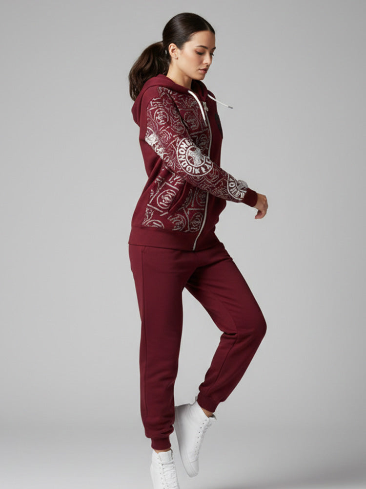 TCH Unisex Logo Rhinestone Skull Hoodie