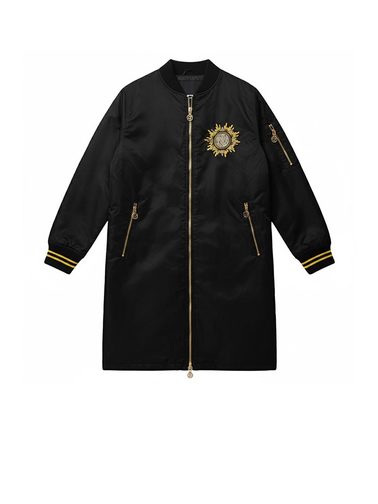 TCH Graphic Windproof Midi Bomber Jacket