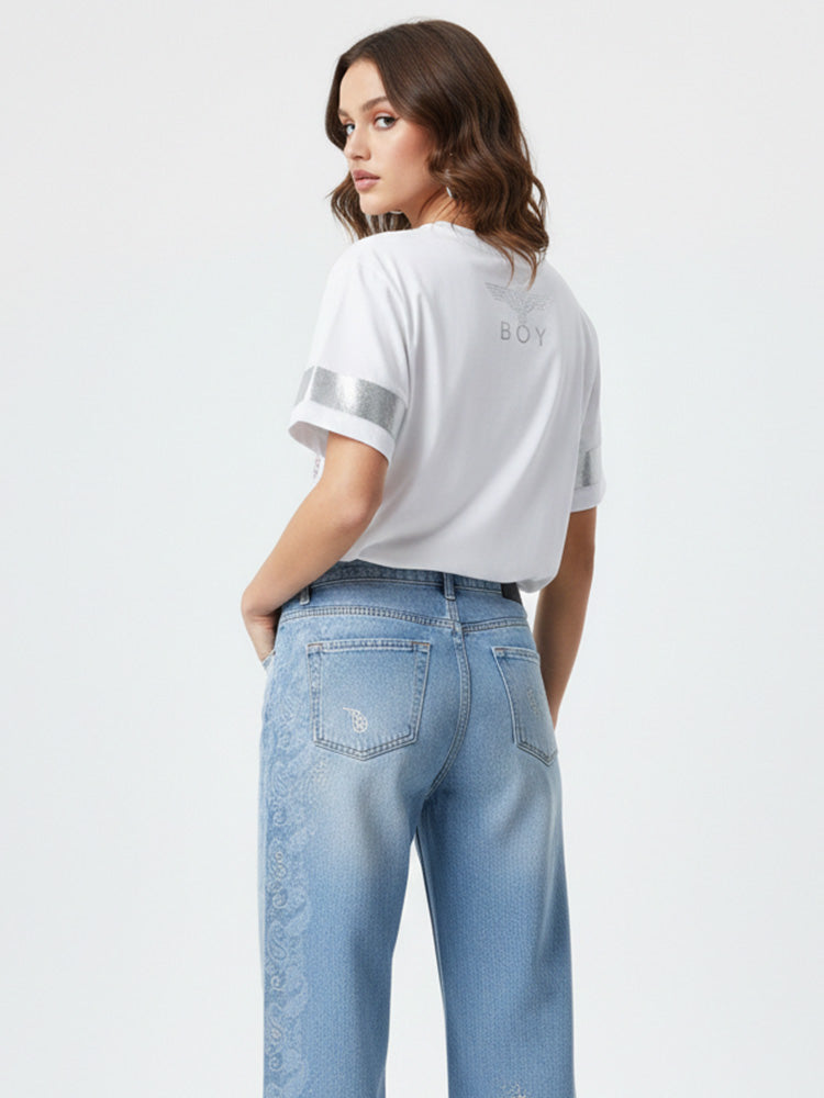 TCH Graphic Print White Cotton T-shirt