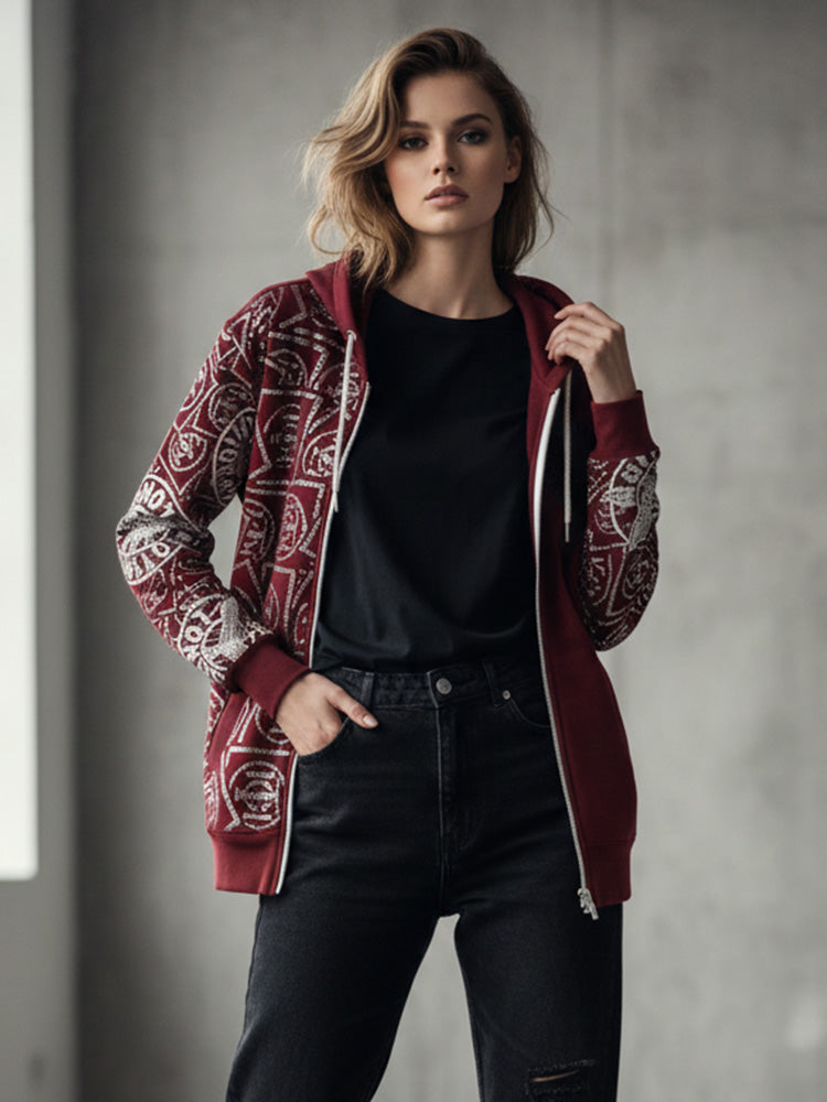 TCH Unisex Logo Rhinestone Skull Hoodie