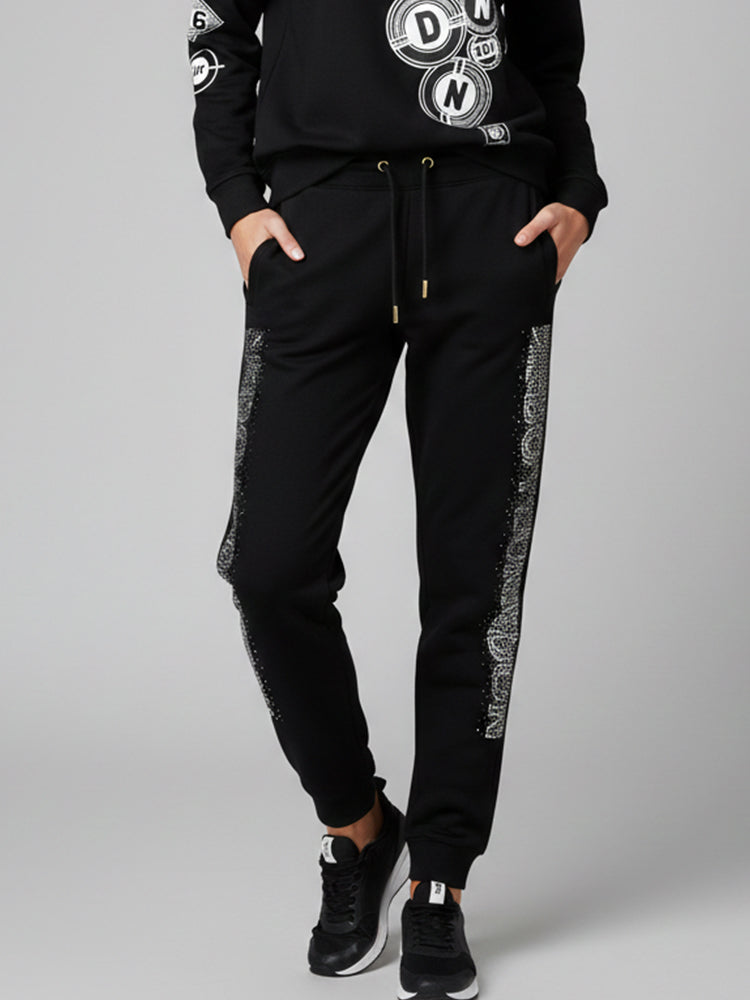 TCH Graphic Rhinestone High Waist Jogger Pants
