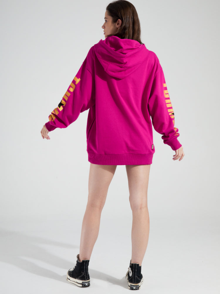 TCH Hot Gold Tiger Cotton Oversized Hoodie Dress