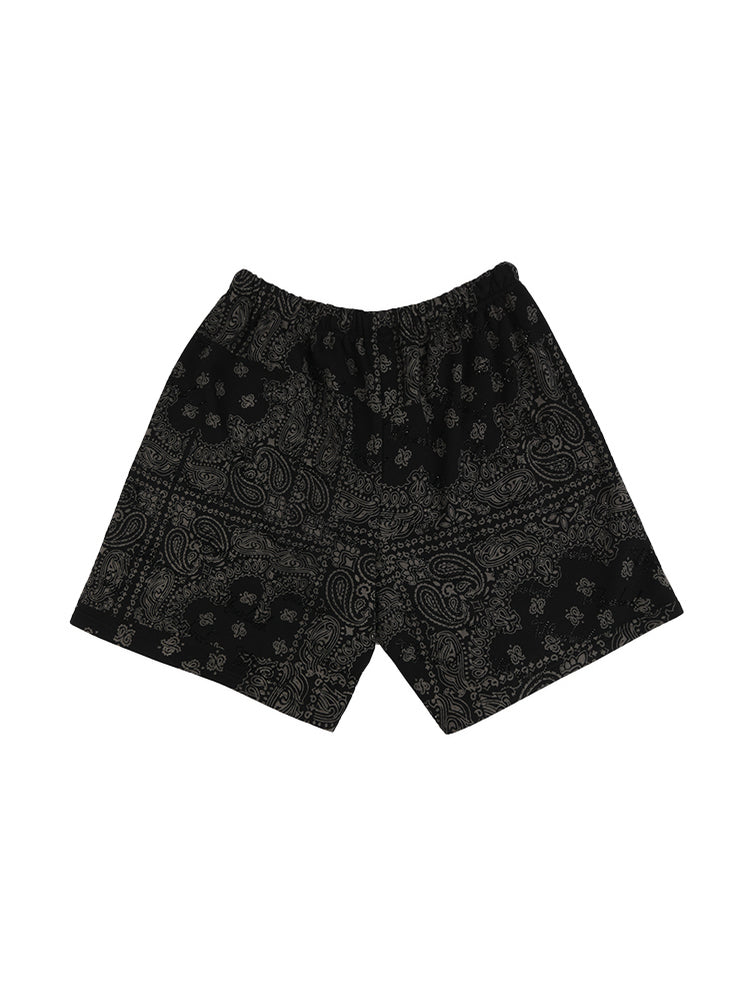 TCH Diamond cartoon mid-waist lace-up loose casual shorts