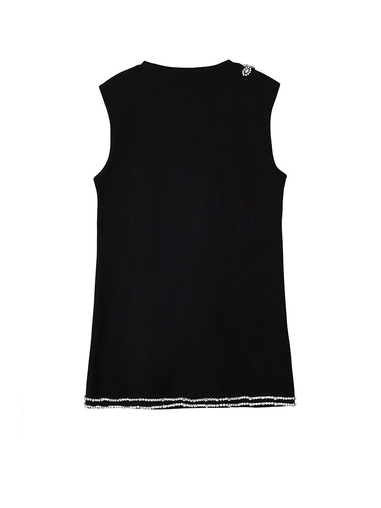 TCH Crystal-Embellished Chain Wrap Mini Dress