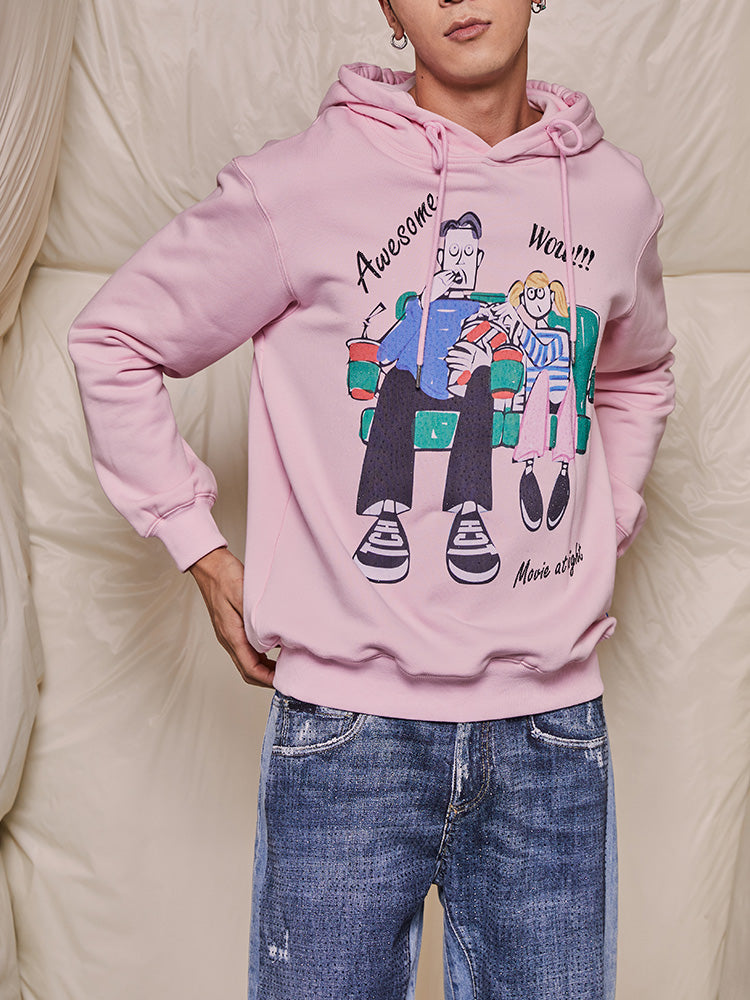 TCH Causal Rhinestone Graphic Sparkle Hoodies
