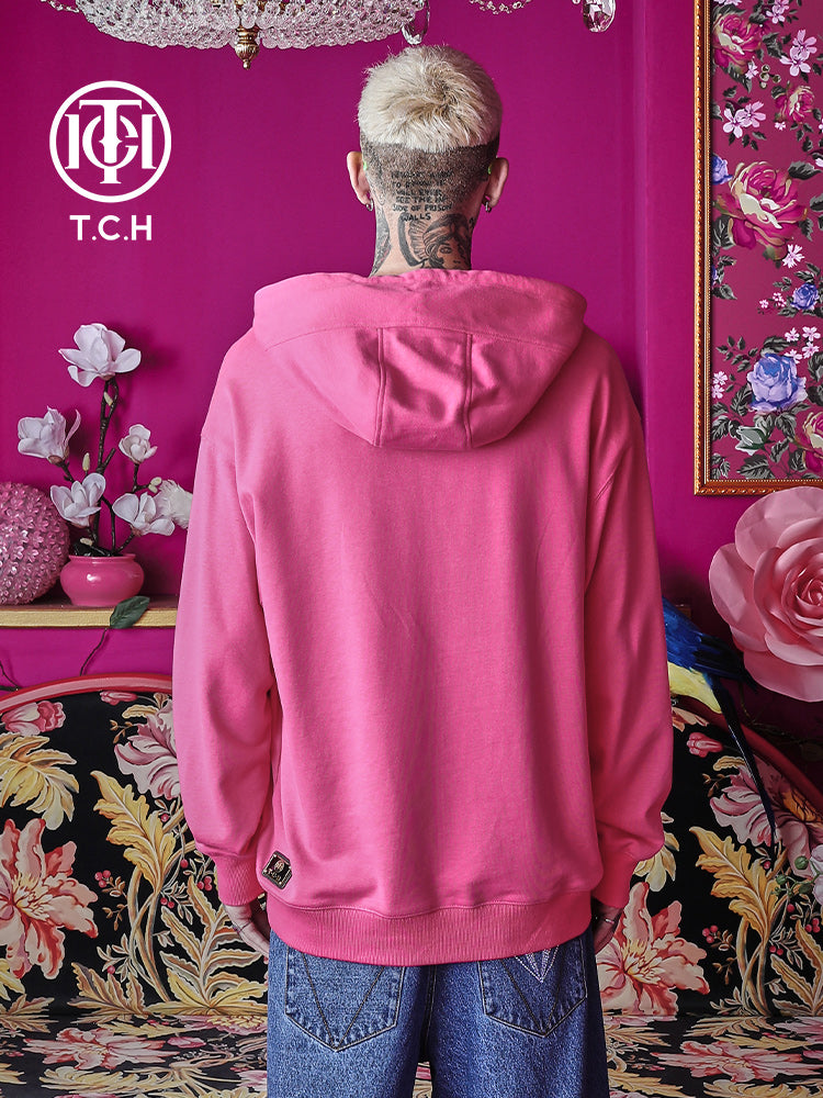 TCH Bear Printed With Diamond Long Sleeve Hoodies