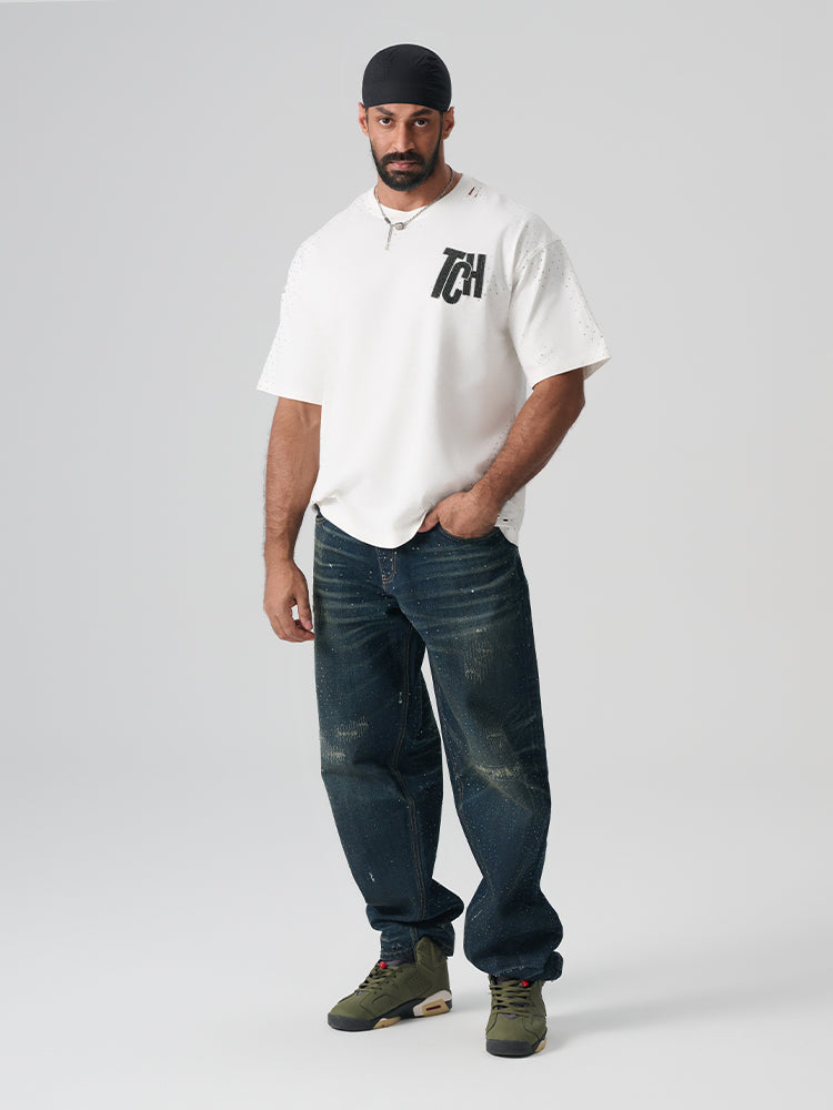 TCH Casual Loose Fit Straight Jeans