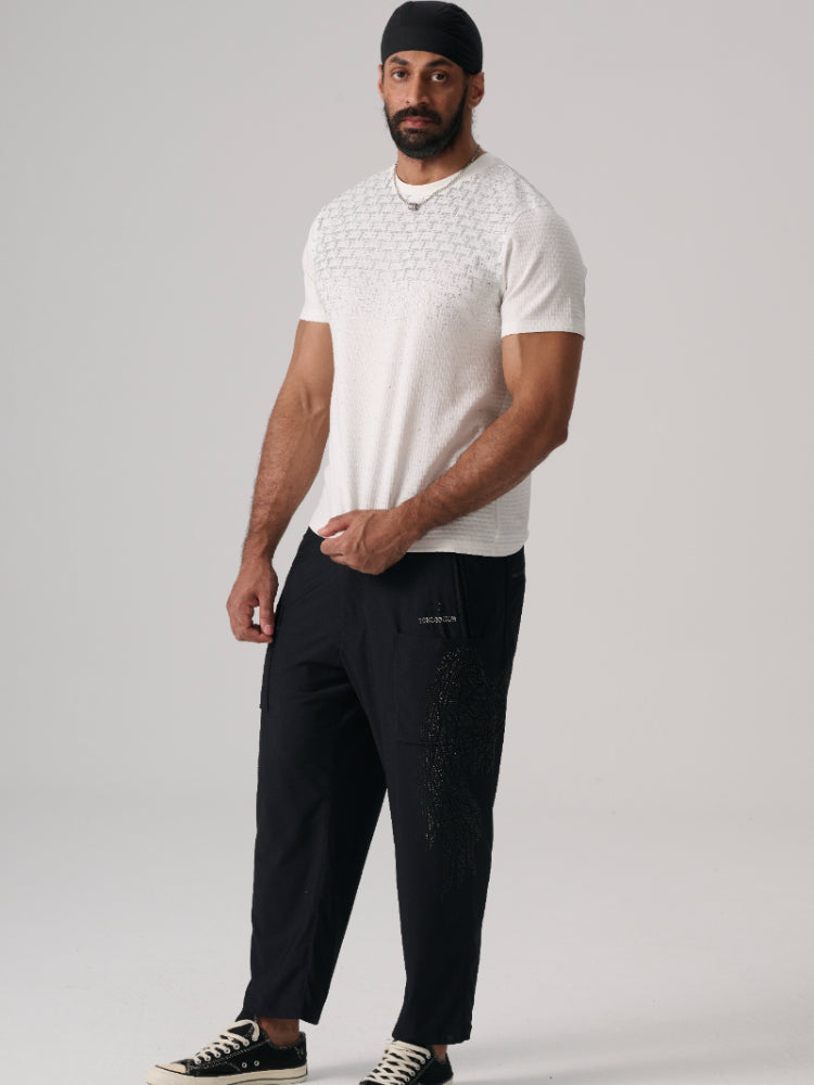 TCH Diamond-Embedded Relaxed-Fit T-Shirt