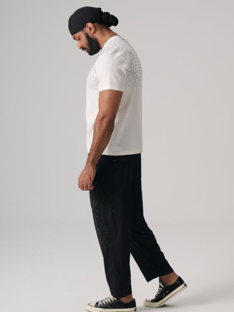 TCH Diamond-Embedded Relaxed-Fit T-Shirt