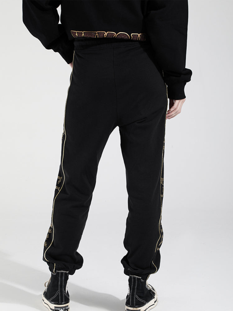 TCH Rhinestone Drawstring Unisex Pants