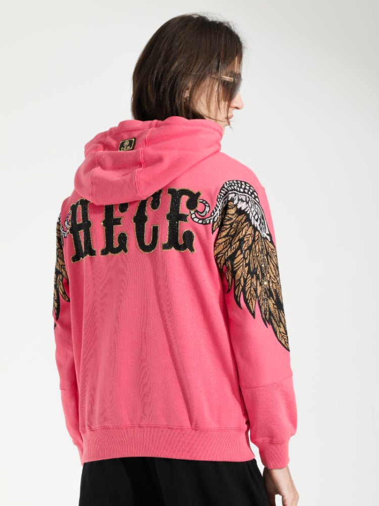 TCH Rhinestone Style Bear Long Sleeve Hoodies