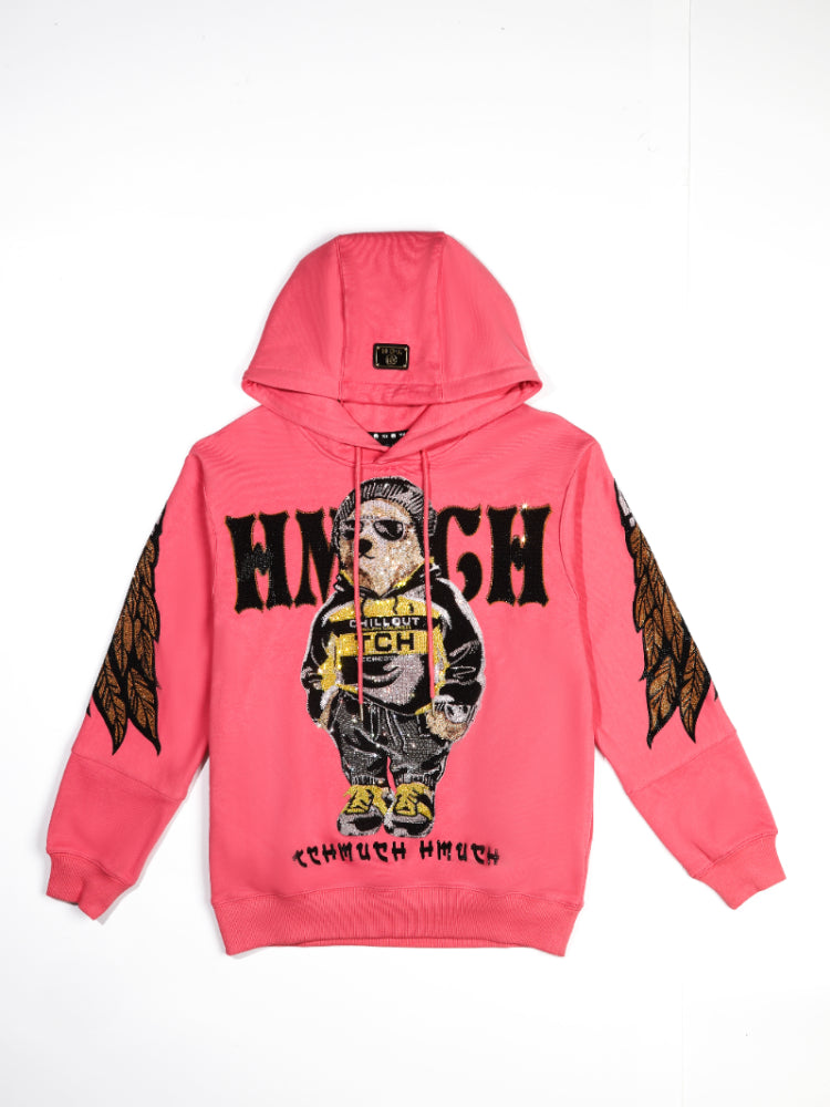 TCH Rhinestone Style Bear Long Sleeve Hoodies