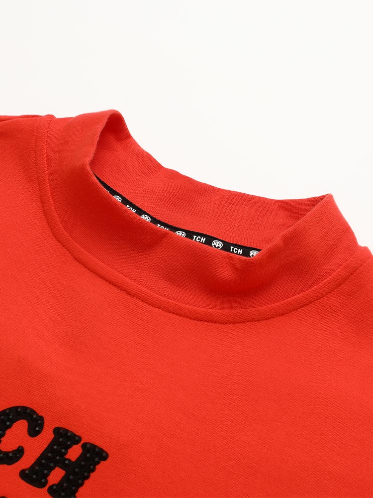 TCH Rhinestone Letter Print Sweatshirt