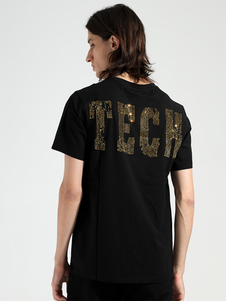 TCH Graphic Cartoon Sparkle Crew Neck T-shirt