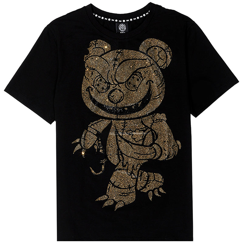 TCH Graphic Cartoon Sparkle Crew Neck T-shirt