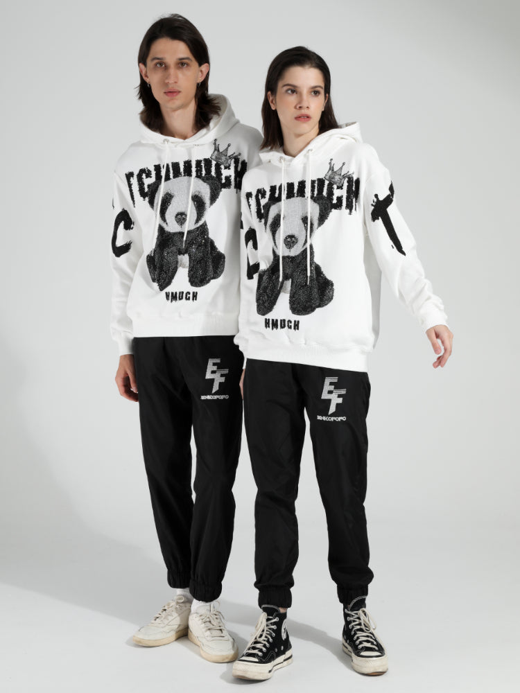 TCH Hot Diamond Panda Drawstring Hooded Sweatshirt