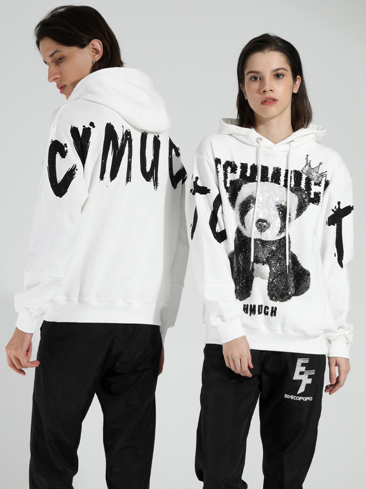 TCH Hot Diamond Panda Drawstring Hooded Sweatshirt