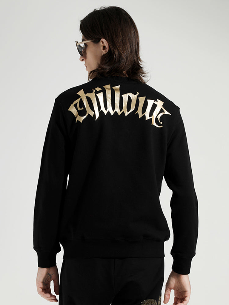 TCH Gold Printed Crew Neck Loose Sweatshirt