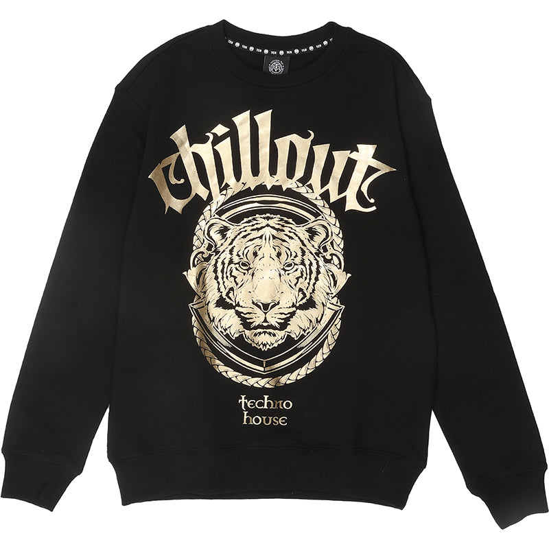 TCH Gold Printed Crew Neck Loose Sweatshirt