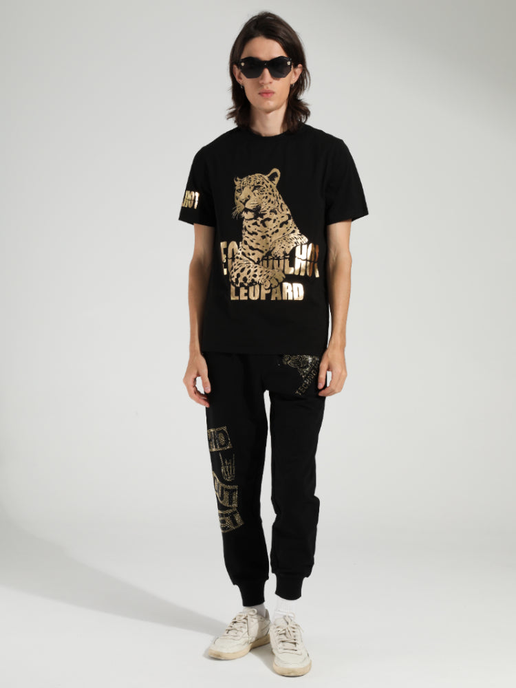 TCH Leopard Printed Crew Neck T-shirt