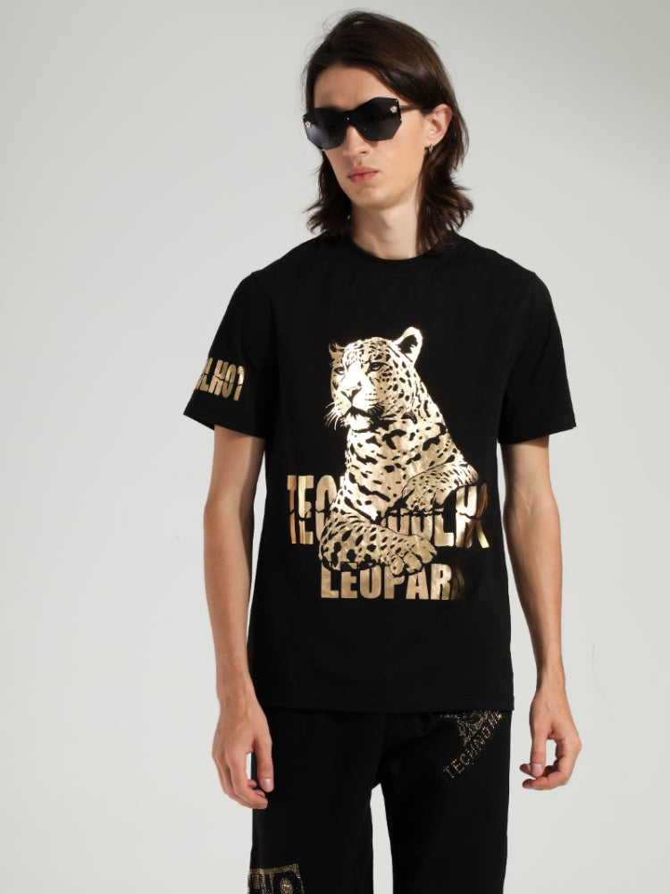 TCH Leopard Printed Crew Neck T-shirt